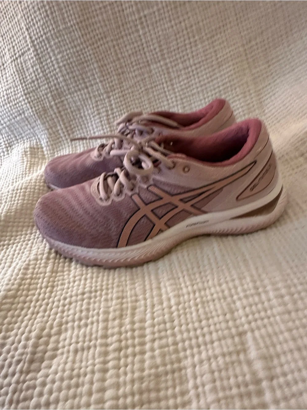 ASICS Women's Dusty Pink Mesh Running Sneakers - Picture 4 of 5